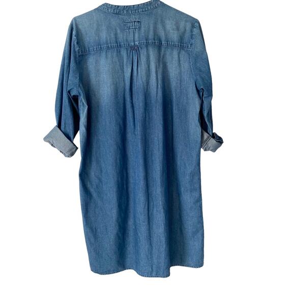 Current Elliott The Pintuck Cotton Denim Shirtdress size 3 Large - Picture 5 of 9